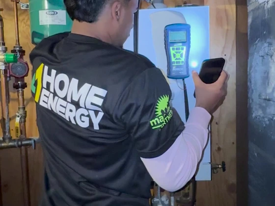 Combustion safety test on boiler